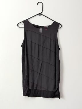 Vince Camuto Black Top with Diagonal Seams